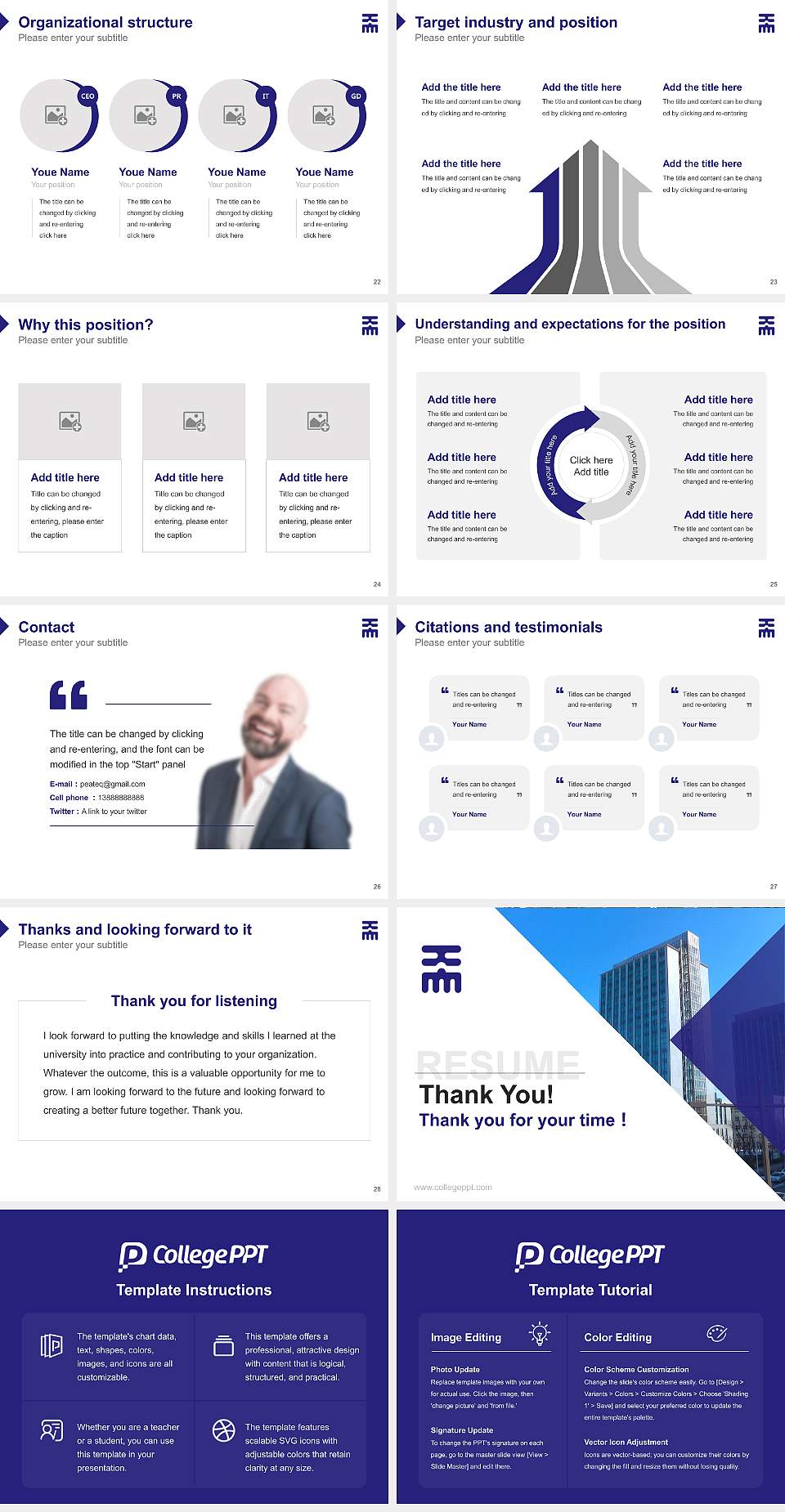 Chiba Institute of Technology Resume PPT Template4:3 ratio PPT effect preview image4