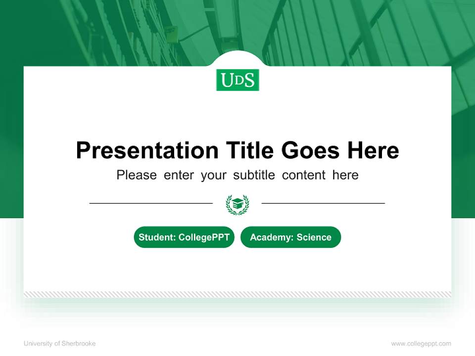 University of Sherbrooke National Scholarship Defense PPT Template4:3 ratio PPT effect preview image4