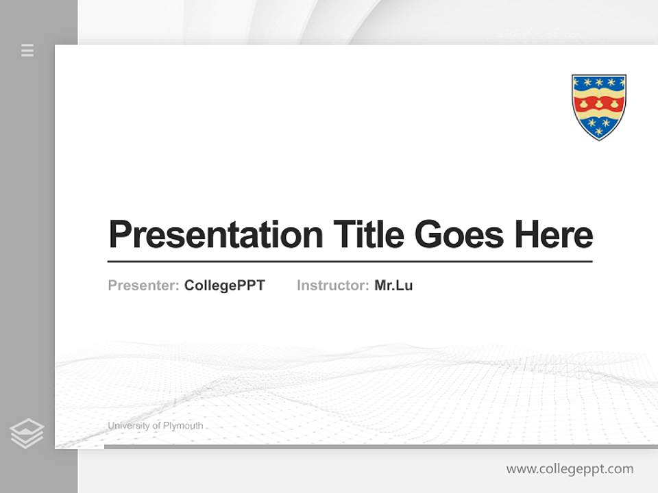 University of Plymouth Thesis Proposal/Graduation Defense PPT Template4:3 ratio PPT effect preview image5