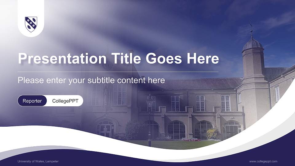 University of Wales, Lampeter Lecture Sharing and Networking Event PPT Template16:9 ratio PPT effect preview image