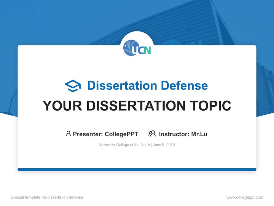 University College of the North Graduation Thesis Defense PPT Template4:3 ratio PPT effect preview image7