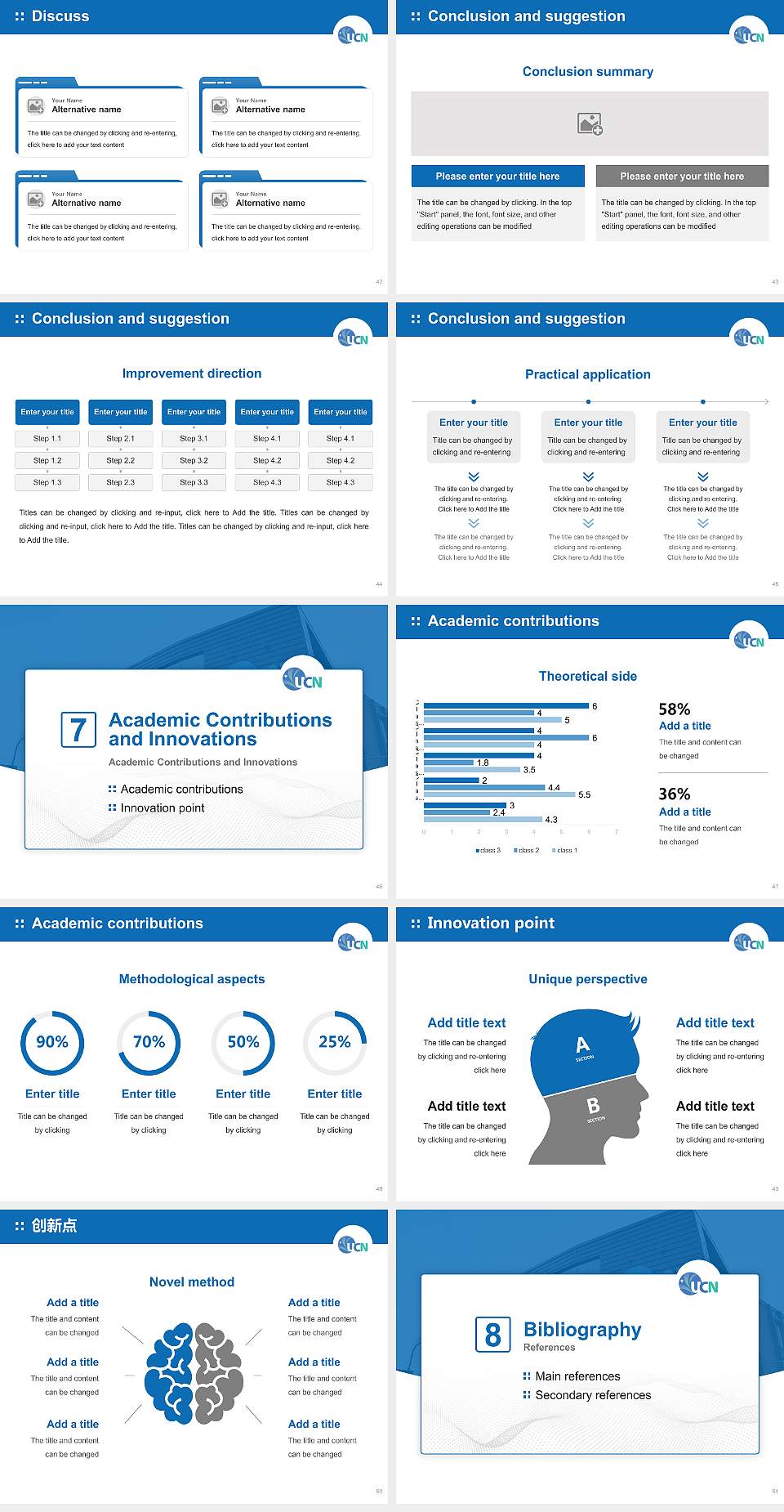 University College of the North Graduation Thesis Defense PPT Template4:3 ratio PPT effect preview image6