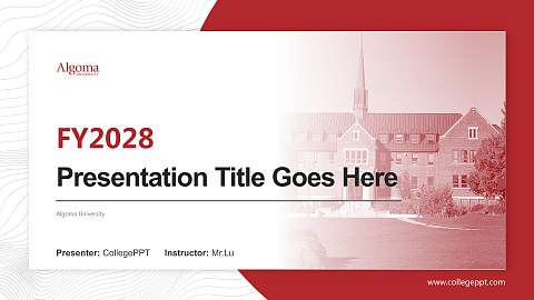 Algoma University Academic Presentation/Research Findings Report PPT Template