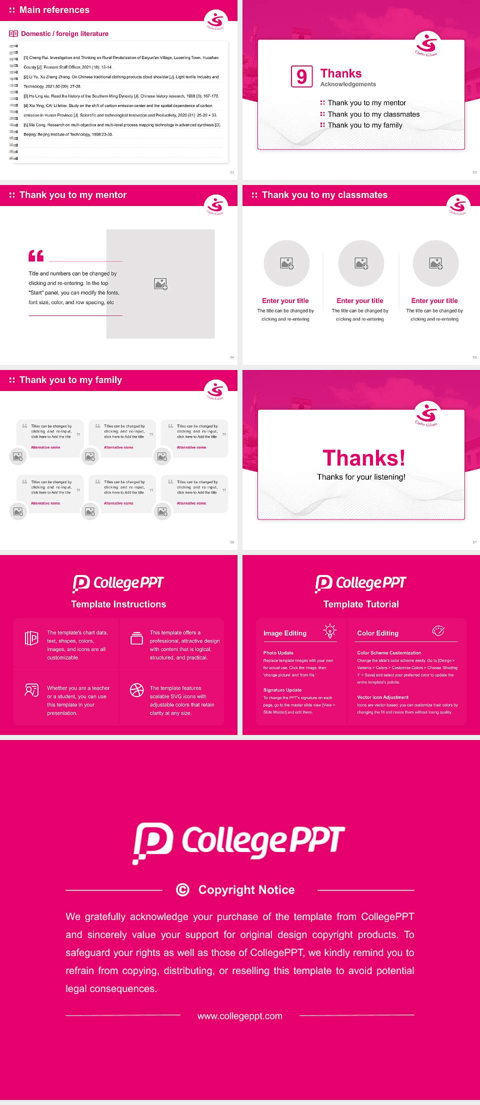 Chubu Gakuin University Graduation Thesis Defense PPT Template4:3 ratio PPT effect preview image7