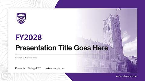 University of Western Ontario Academic Presentation/Research Findings Report PPT Template