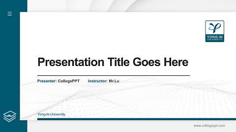 Yong-In University Thesis Proposal/Graduation Defense PPT Template