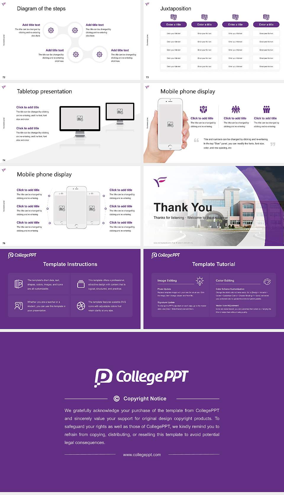 Fuji Women’s University Competition/Entrepreneurship Contest PPT Template16:9 ratio PPT effect preview image9