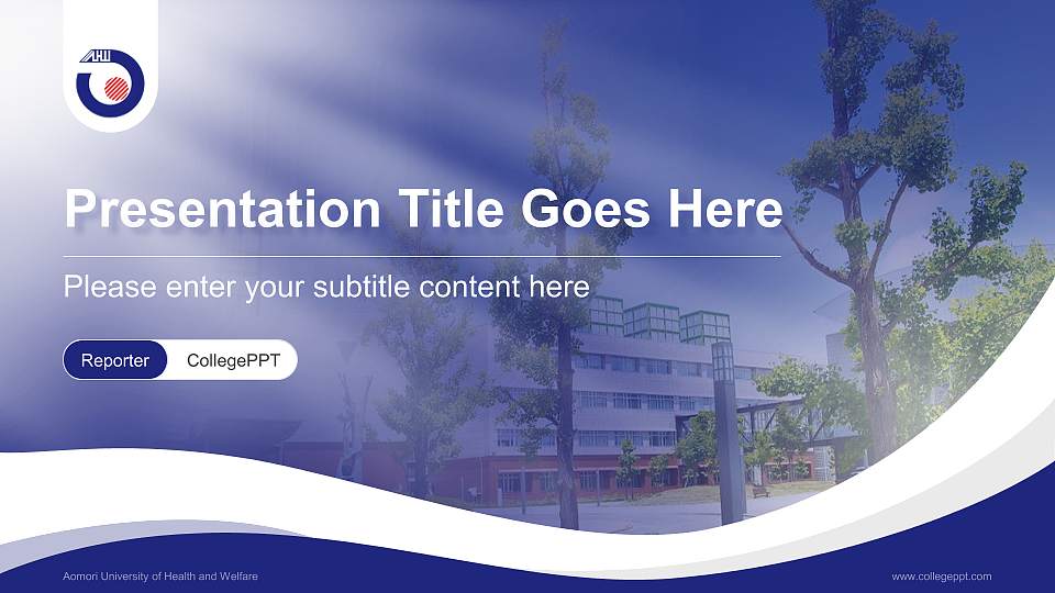 Aomori University of Health and Welfare Lecture Sharing and Networking Event PPT Template16:9 ratio PPT effect preview image