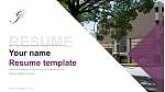 Chikushi Jogakuen University Resume PPT Template
