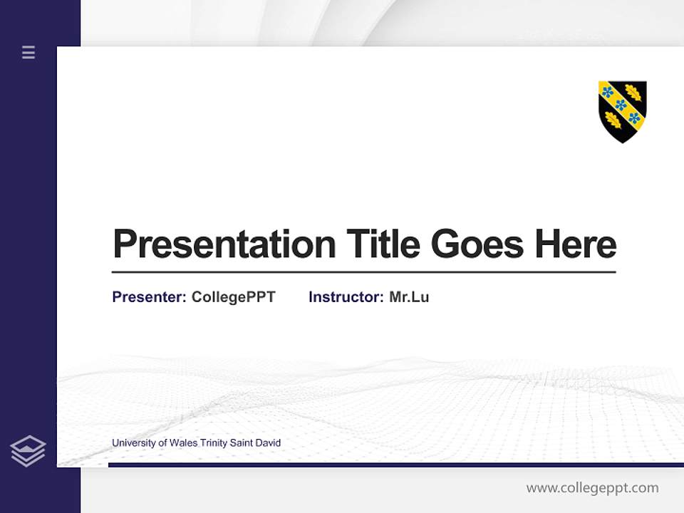 University of Wales Trinity Saint David Thesis Proposal/Graduation Defense PPT Template4:3 ratio PPT effect preview image5