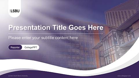 London South Bank University Lecture Sharing and Networking Event PPT Template