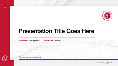 Fukuoka Women’s University Thesis Proposal/Graduation Defense PPT Template