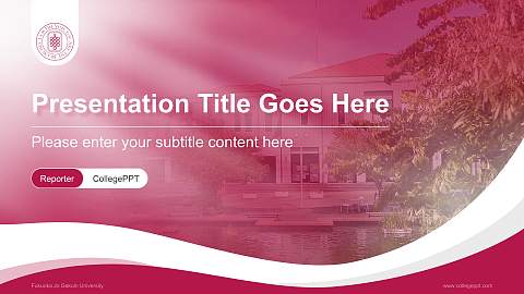 Fukuoka Jo Gakuin University Lecture Sharing and Networking Event PPT Template