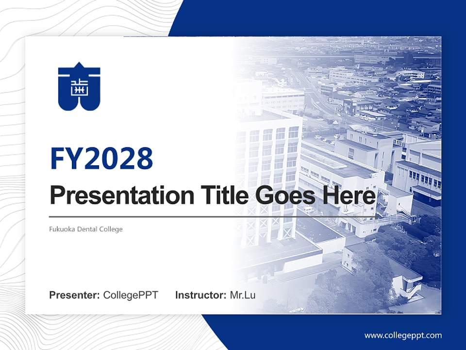 Fukuoka Dental College Academic Presentation/Research Findings Report PPT Template4:3 ratio PPT effect preview image5