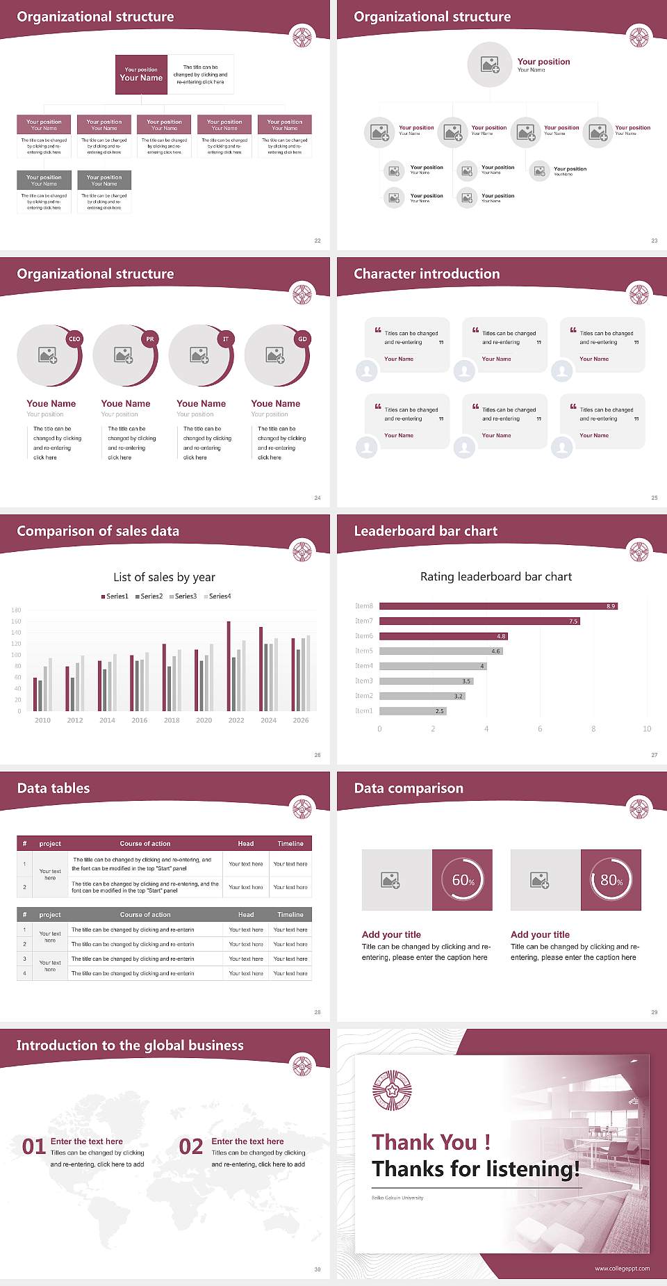 Baiko Gakuin University Academic Presentation/Research Findings Report PPT Template4:3 ratio PPT effect preview image4