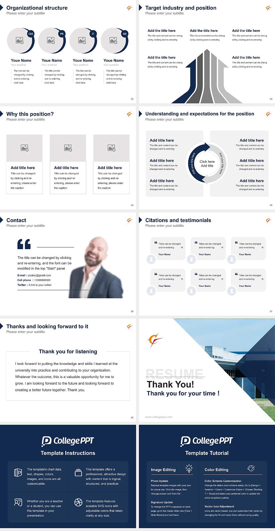 Chitose Institute of Science and Technology Resume PPT Template4:3 ratio PPT effect preview image4