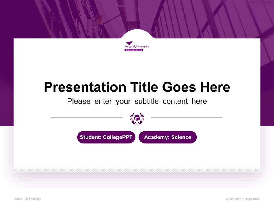 Aston University National Scholarship Defense PPT Template4:3 ratio PPT effect preview image4