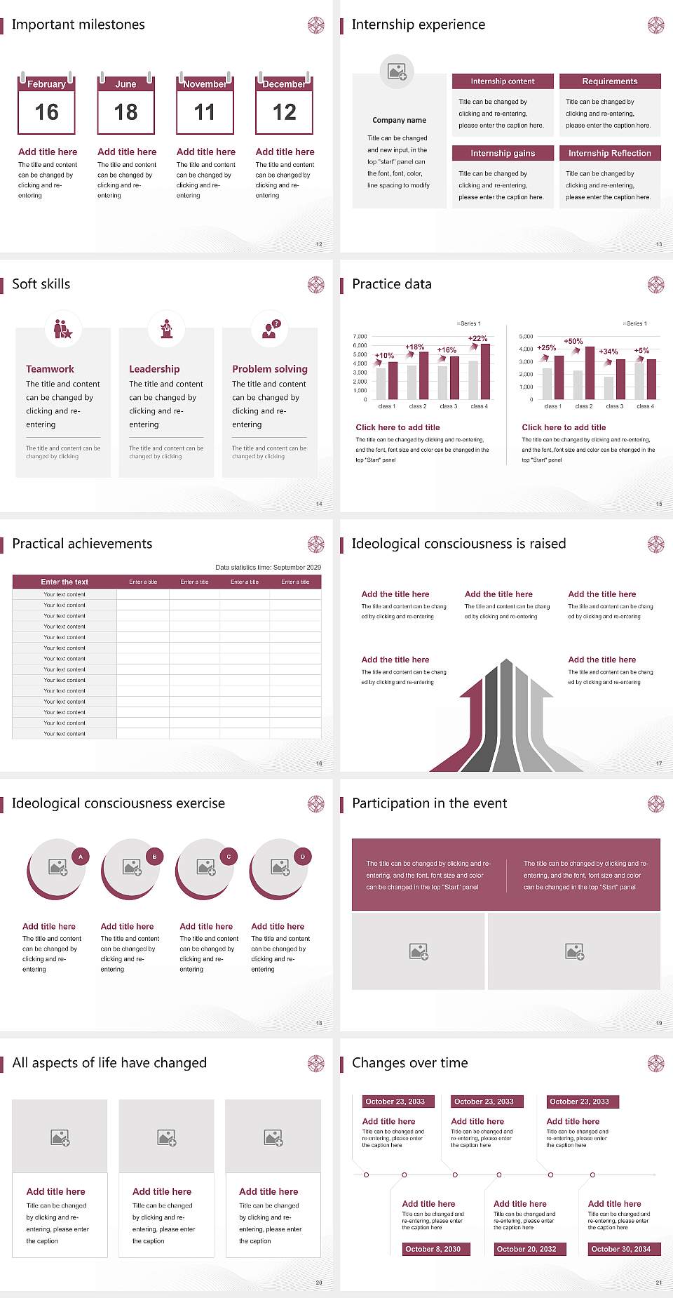 Baiko Gakuin University National Scholarship Defense PPT Template4:3 ratio PPT effect preview image3