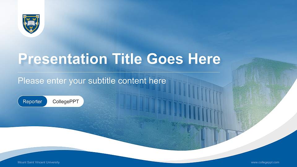 Mount Saint Vincent University Lecture Sharing and Networking Event PPT Template16:9 ratio PPT effect preview image