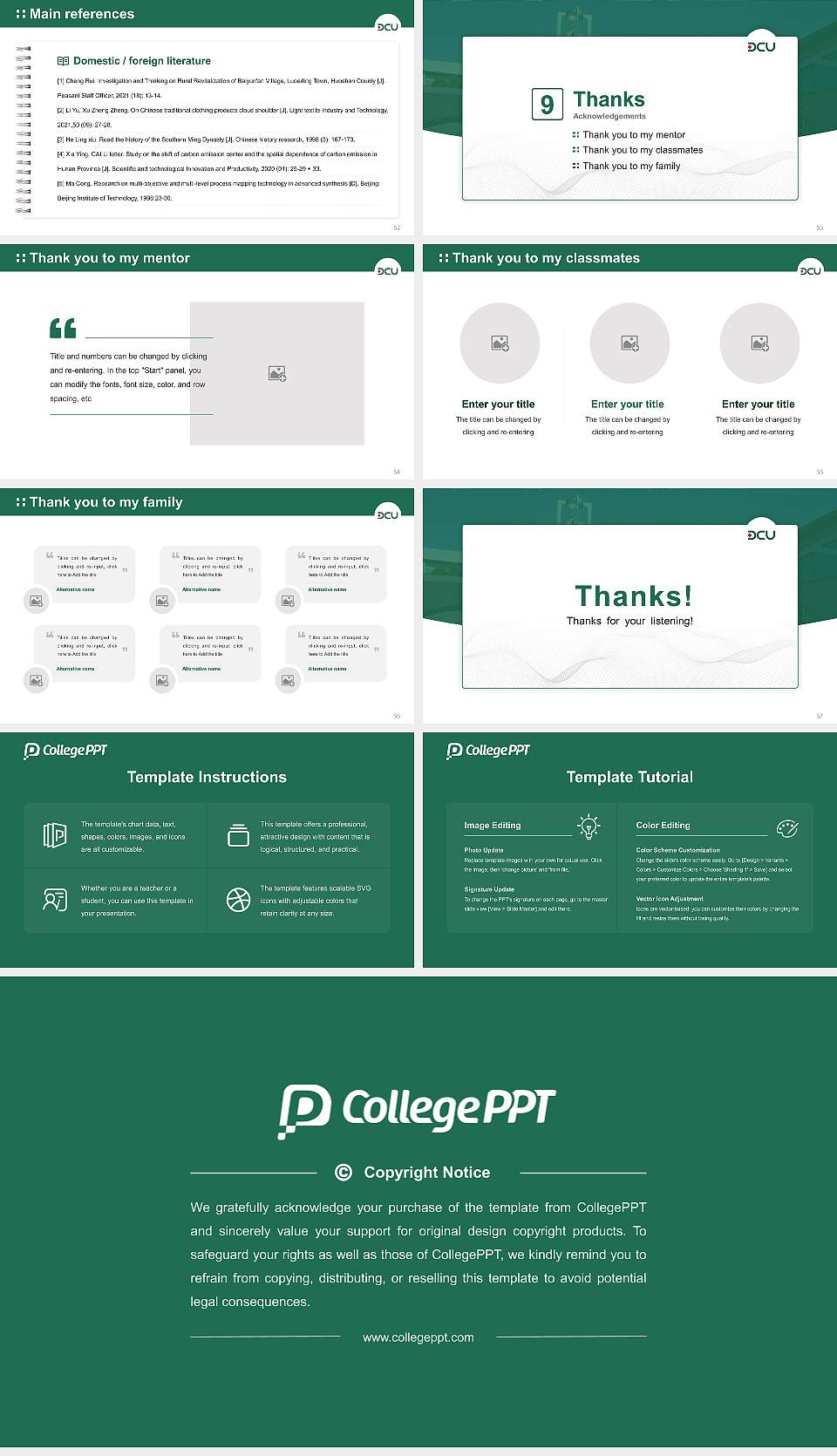 Den-en Chofu University Graduation Thesis Defense PPT Template16:9 ratio PPT effect preview image7