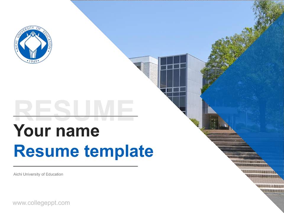 Aichi University of Education Resume PPT Template4:3 ratio PPT effect preview image5