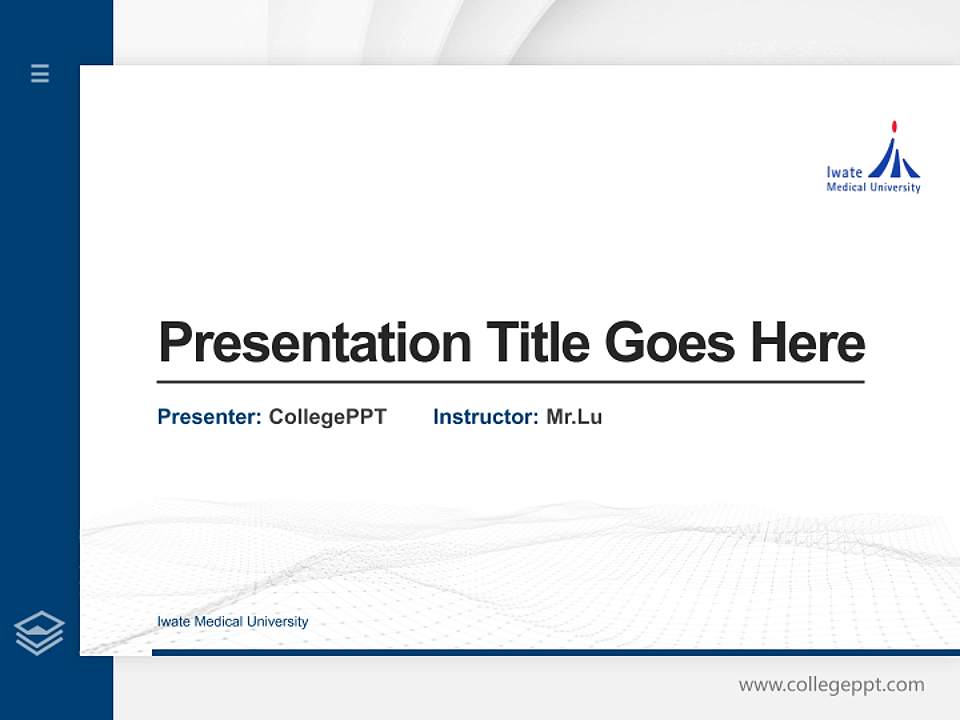 Iwate Medical University Thesis Proposal/Graduation Defense PPT Template4:3 ratio PPT effect preview image5