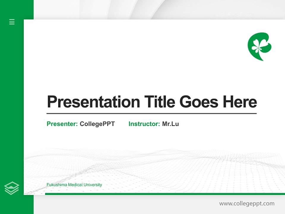 Fukushima Medical University Thesis Proposal/Graduation Defense PPT Template4:3 ratio PPT effect preview image5