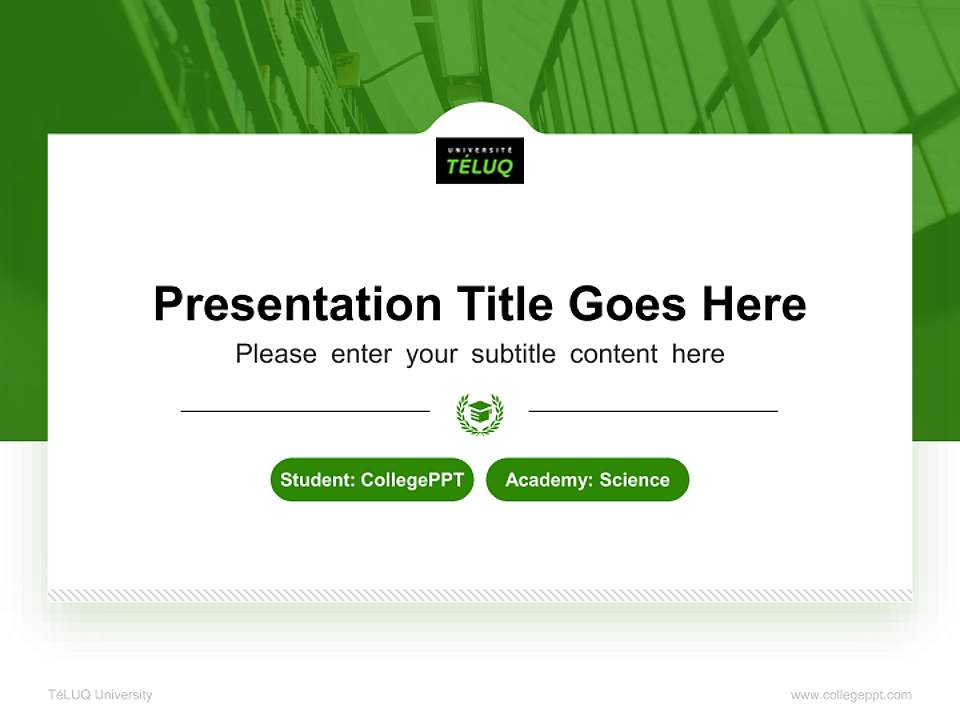 TéLUQ University National Scholarship Defense PPT Template4:3 ratio PPT effect preview image4