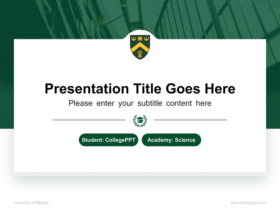 University of Regina National Scholarship Defense PPT Template4:3 ratio PPT effect preview image4