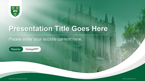 University of Saskatchewan Lecture Sharing and Networking Event PPT Template