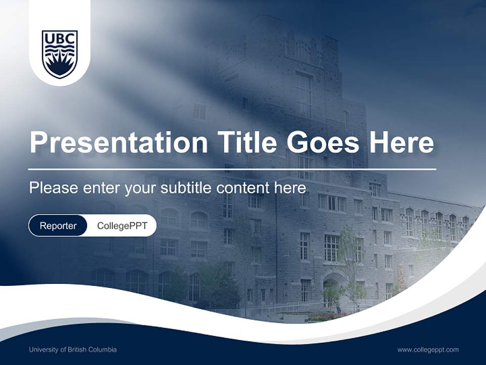 University of British Columbia Lecture Sharing and Networking Event PPT Template4:3 ratio PPT effect preview image4