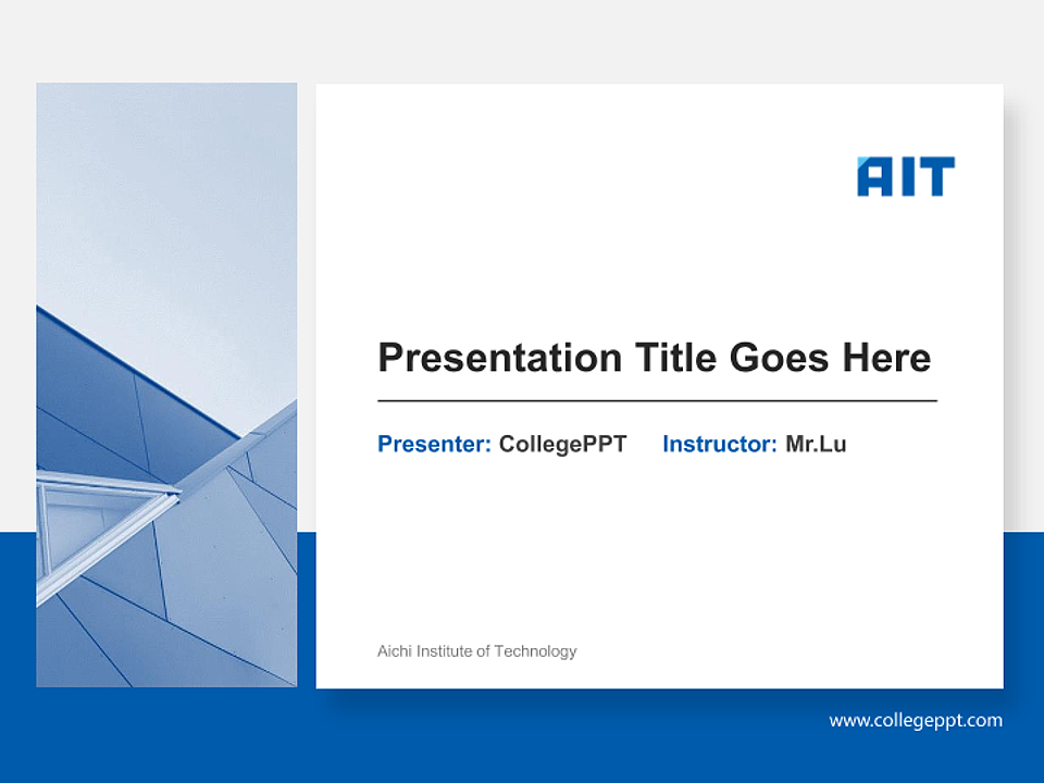 Aichi Institute of Technology General Purpose PPT Template_Slide preview image1