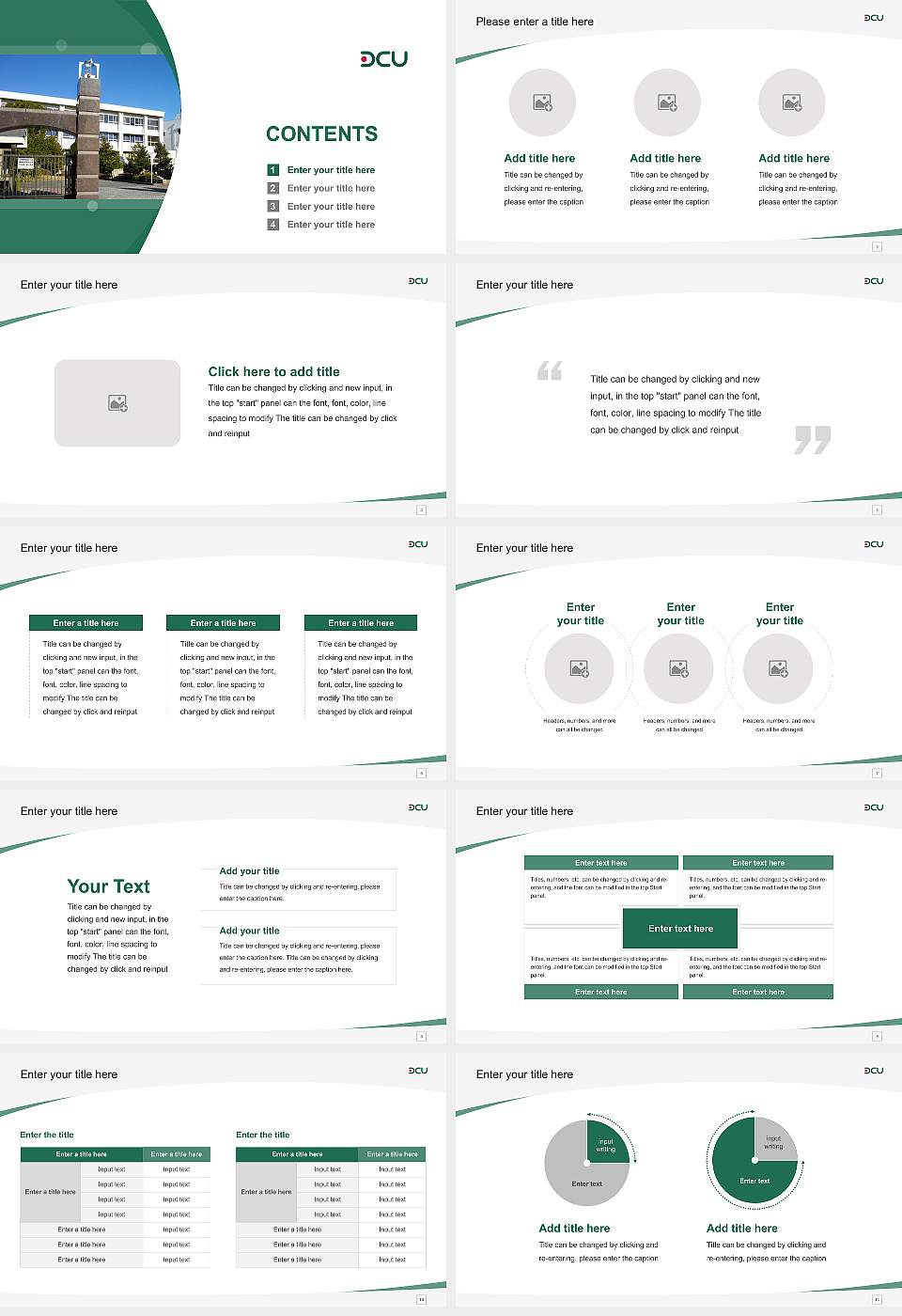 Den-en Chofu University Course/Courseware Creation PPT Template16:9 ratio PPT effect preview image2