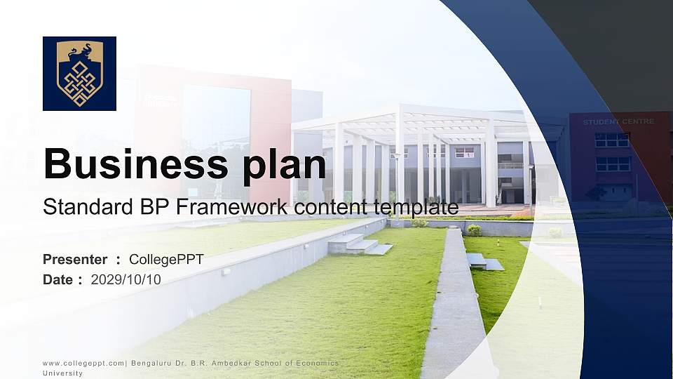 Bengaluru Dr. B.R. Ambedkar School of Economics University Competition/Entrepreneurship Contest PPT Template16:9 ratio PPT effect preview image