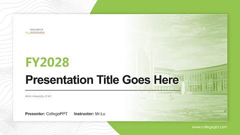 Akita University of Art Academic Presentation/Research Findings Report PPT Template