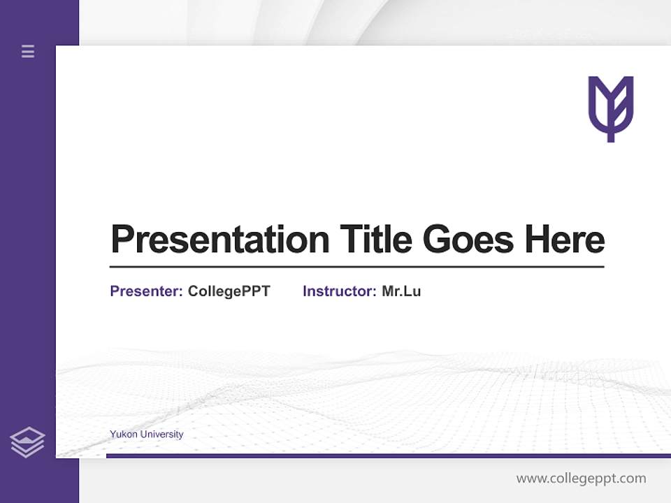 Yukon University Thesis Proposal/Graduation Defense PPT Template4:3 ratio PPT effect preview image5