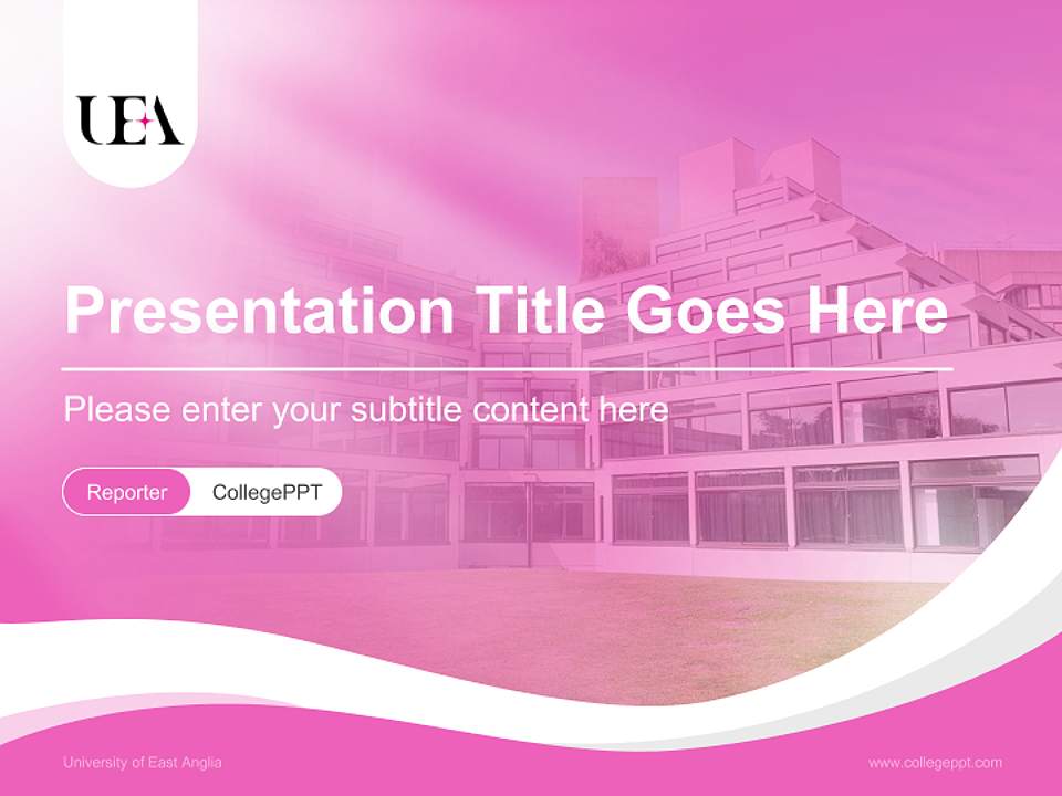 University of East Anglia Lecture Sharing and Networking Event PPT Template4:3 ratio PPT effect preview image4