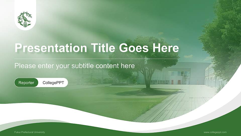 Fukui Prefectural University Lecture Sharing and Networking Event PPT Template16:9 ratio PPT effect preview image