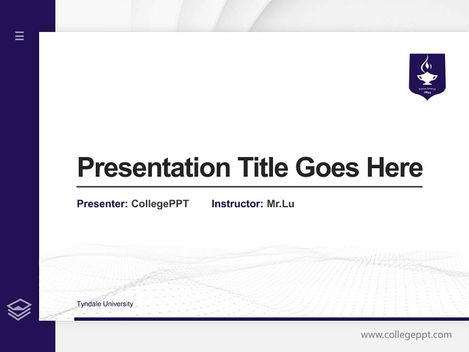 Tyndale University Thesis Proposal/Graduation Defense PPT Template4:3 ratio PPT effect preview image5