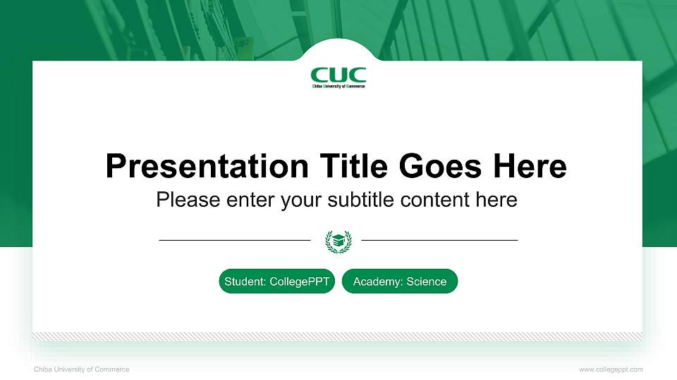 Chiba University of Commerce National Scholarship Defense PPT Template16:9 ratio PPT effect preview image1