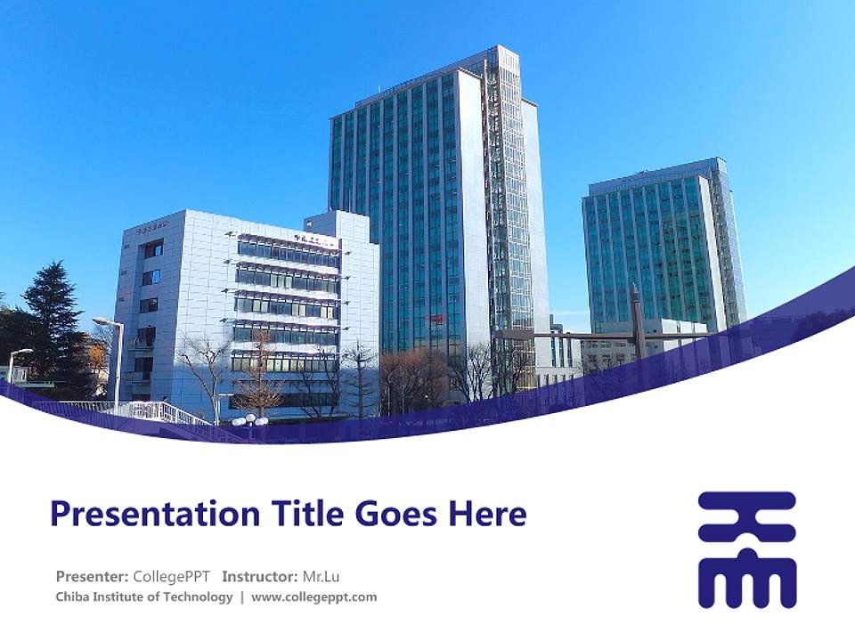 Chiba Institute of Technology Course/Courseware Creation PPT Template4:3 ratio PPT effect preview image5