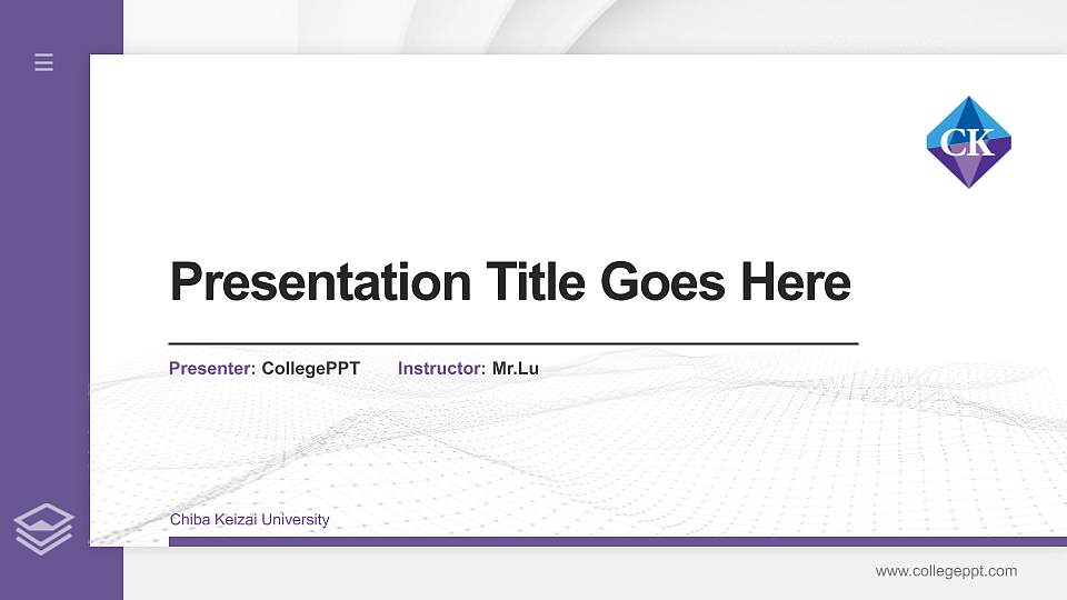 Chiba Keizai University Thesis Proposal/Graduation Defense PPT Template16:9 ratio PPT effect preview image1