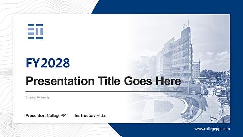 Edogawa University Academic Presentation/Research Findings Report PPT Template