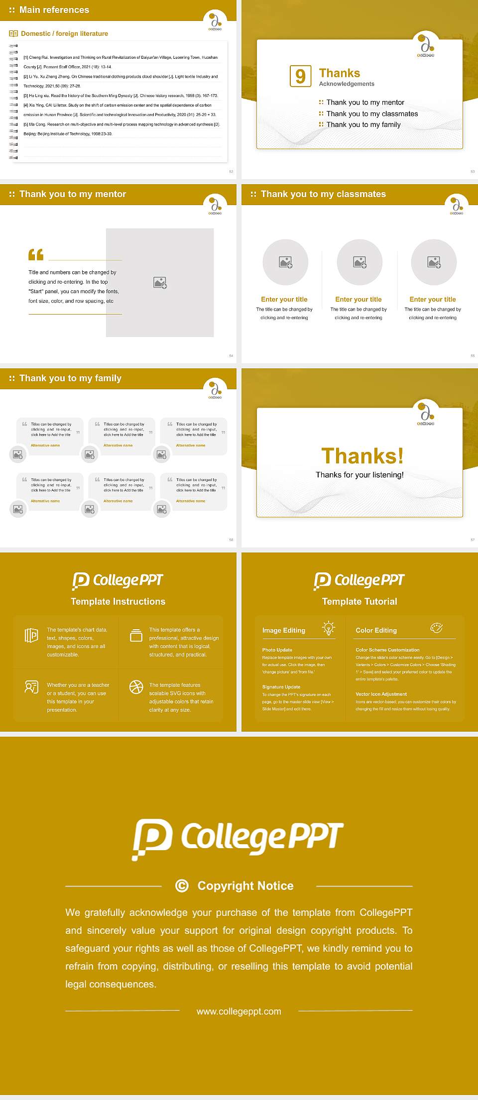 Bunkyo University Graduation Thesis Defense PPT Template4:3 ratio PPT effect preview image7