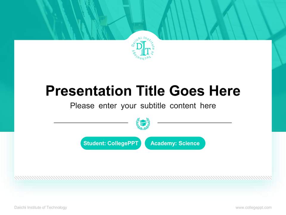 Daiichi Institute of Technology National Scholarship Defense PPT Template4:3 ratio PPT effect preview image4