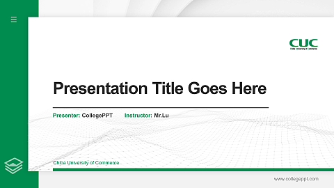 Chiba University of Commerce Thesis Proposal/Graduation Defense PPT Template