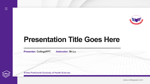 Ehime Prefectural University of Health Sciences Thesis Proposal/Graduation Defense PPT Template