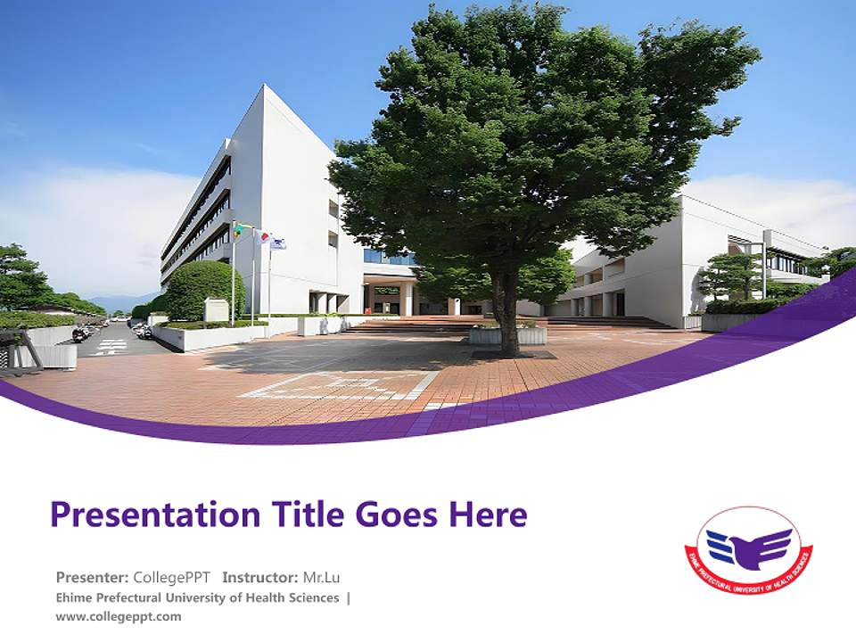Ehime Prefectural University of Health Sciences Course/Courseware Creation PPT Template4:3 ratio PPT effect preview image5