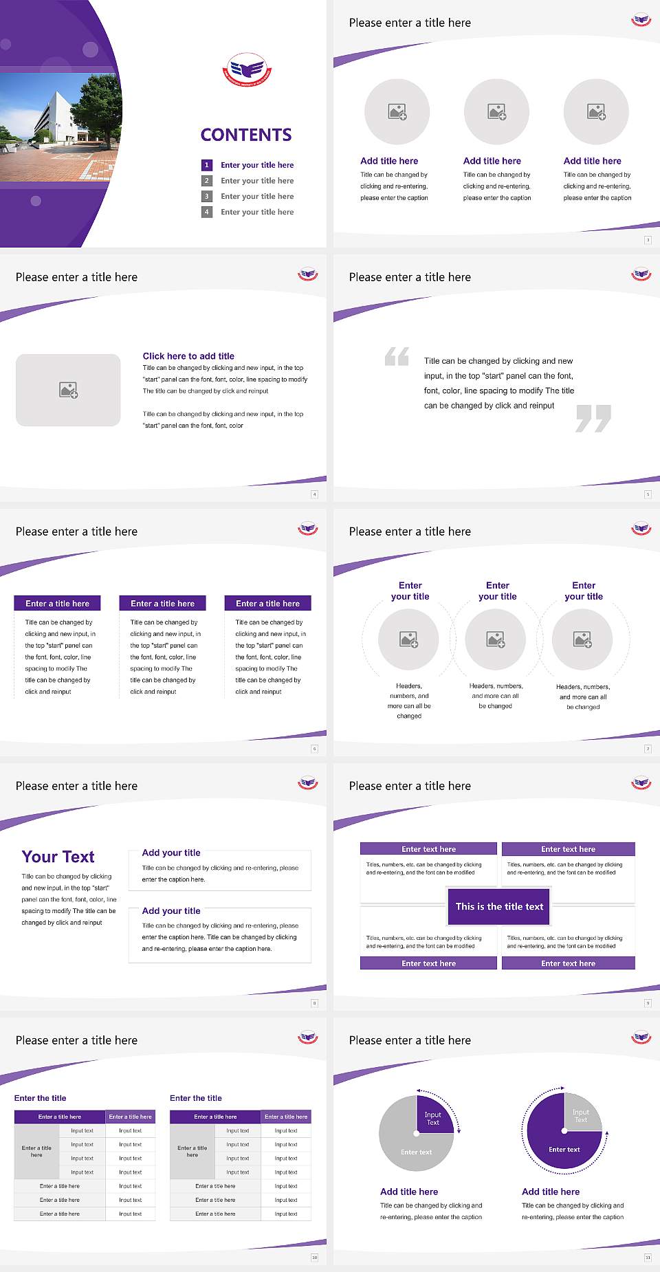 Ehime Prefectural University of Health Sciences Course/Courseware Creation PPT Template4:3 ratio PPT effect preview image2