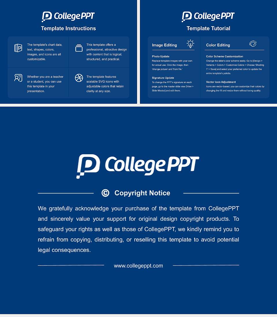 Edogawa University Course/Courseware Creation PPT Template4:3 ratio PPT effect preview image5